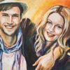 Happy couple, Leinwand Öl  40x50