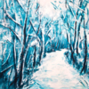 Snowy way Acryl Leinwand 40x60