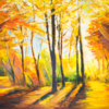 Goldener Herbst, Öl Leinwand, 30x40 cm